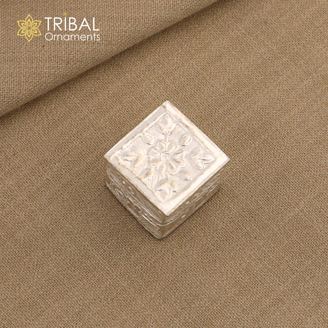Lot boxes 925 sterling silver trinket box, kajal box/casket box bridal square shape box collection, eyeliner box wedding gifting stb349