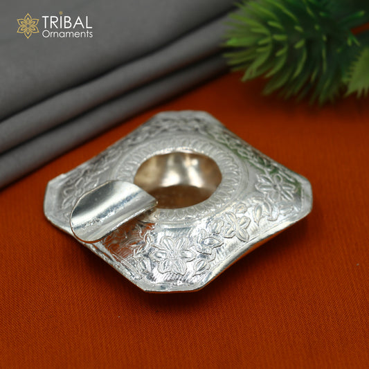 925 sterling silver handmade vintage design flower art small ashtray for cigarette royal unique luxury gift stb412 - TRIBAL ORNAMENTS