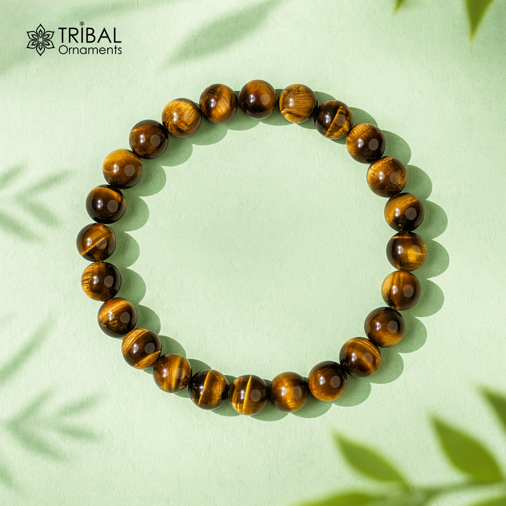 8 MM tiger eye natural stone beaded handmade bracelet, customized unisex Jewelry, stnbr149