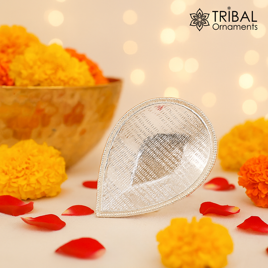 925 Sterling Silver handmade tilak bowl, sindur bowl, kesar chandan, saffron sandal bowl, puja Deepak utensils temple artilce su1056