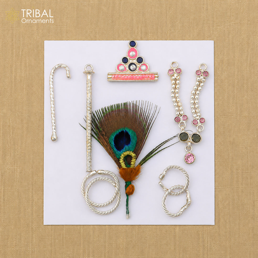 925 sterling silver combo Krishna jewelry set su1447