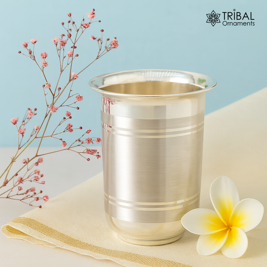 925 sterling silver handmade design water or milk glass cup for baby food, best gifting idea, silver utensils, silver kitchen article sv168