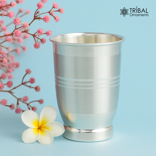 925 sterling silver handmade design water or milk glass cup for baby food, best gifting idea, silver utensils, silver kitchen article sv169