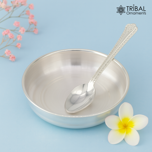 999 Fine silver handmade excellent silver vessels, silver utensils, silve baby plate,tray silver art, silver bowl, cup , baby feeding sv46