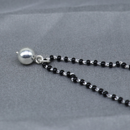 925 sterling silver ball Mangalsutra pendant, best women's girl's gifting jewelry mS75 - TRIBAL ORNAMENTS