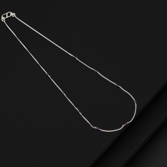 Pure 925 sterling silver pearl beads chain necklace, vintage antique style Mangalsutra necklace ms 104 - TRIBAL ORNAMENTS