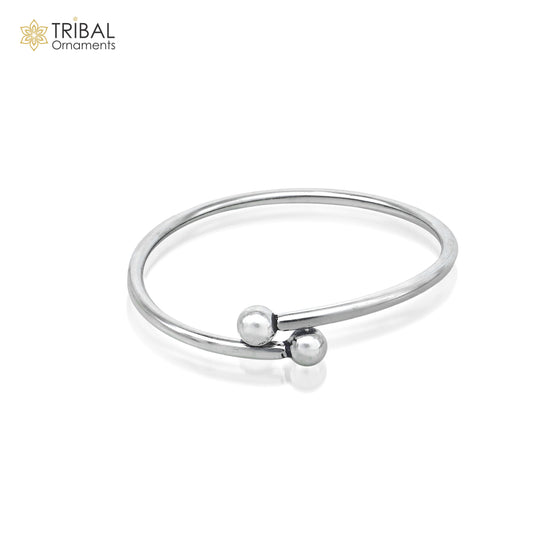 925 sterling silver handmade Ball design stylish kada bangle bracelet tribal jewelry nsk862 - TRIBAL ORNAMENTS