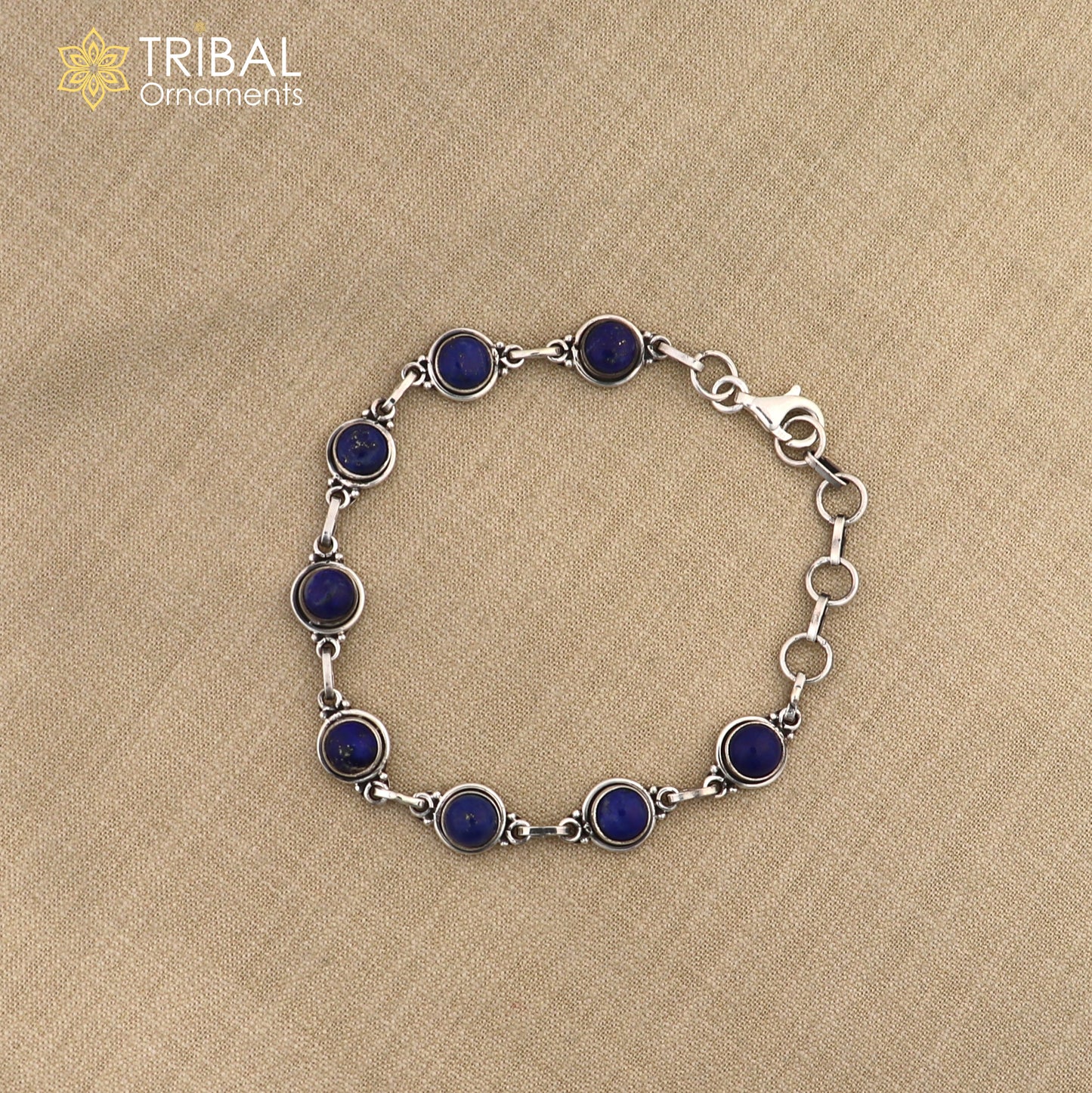 925 sterling silver multi color stone unisex stone bracelet sbr773 - TRIBAL ORNAMENTS