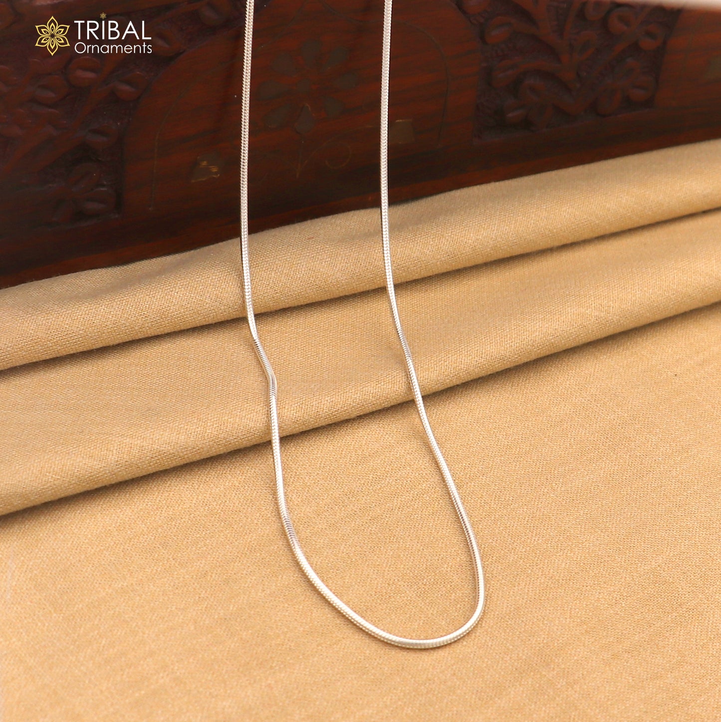 1mm 16" long snake chain 925 sterling silver handmade snake chain pendant chain baby kids or girl's, fancy silver chain trendy style ch577 - TRIBAL ORNAMENTS