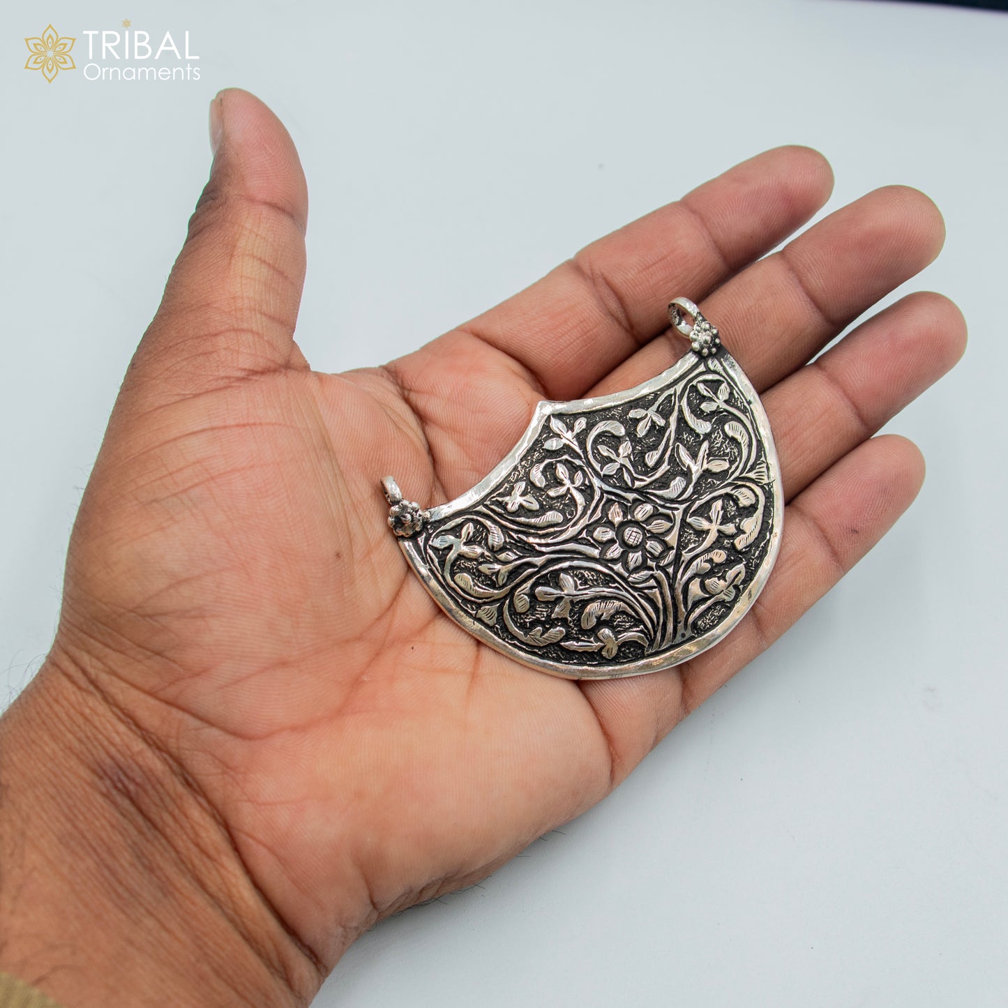 30" 925 sterling silver handmade beaded chain with chitai design long necklace traditional cultural functional pendant necklace jewelry Set716 - TRIBAL ORNAMENTS