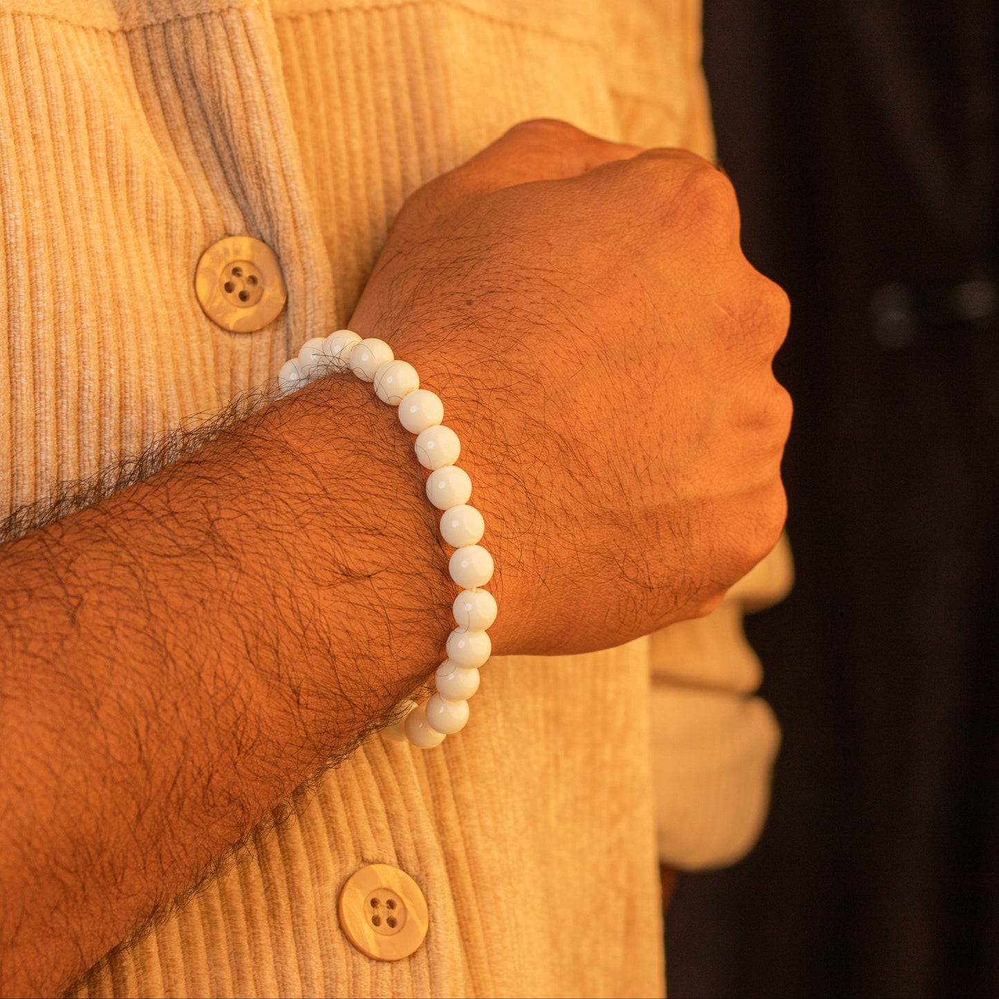 8 MM Natural gemstone (moti) beaded handmade bracelet,customized unisex Jewelry, stnbr111 - TRIBAL ORNAMENTS