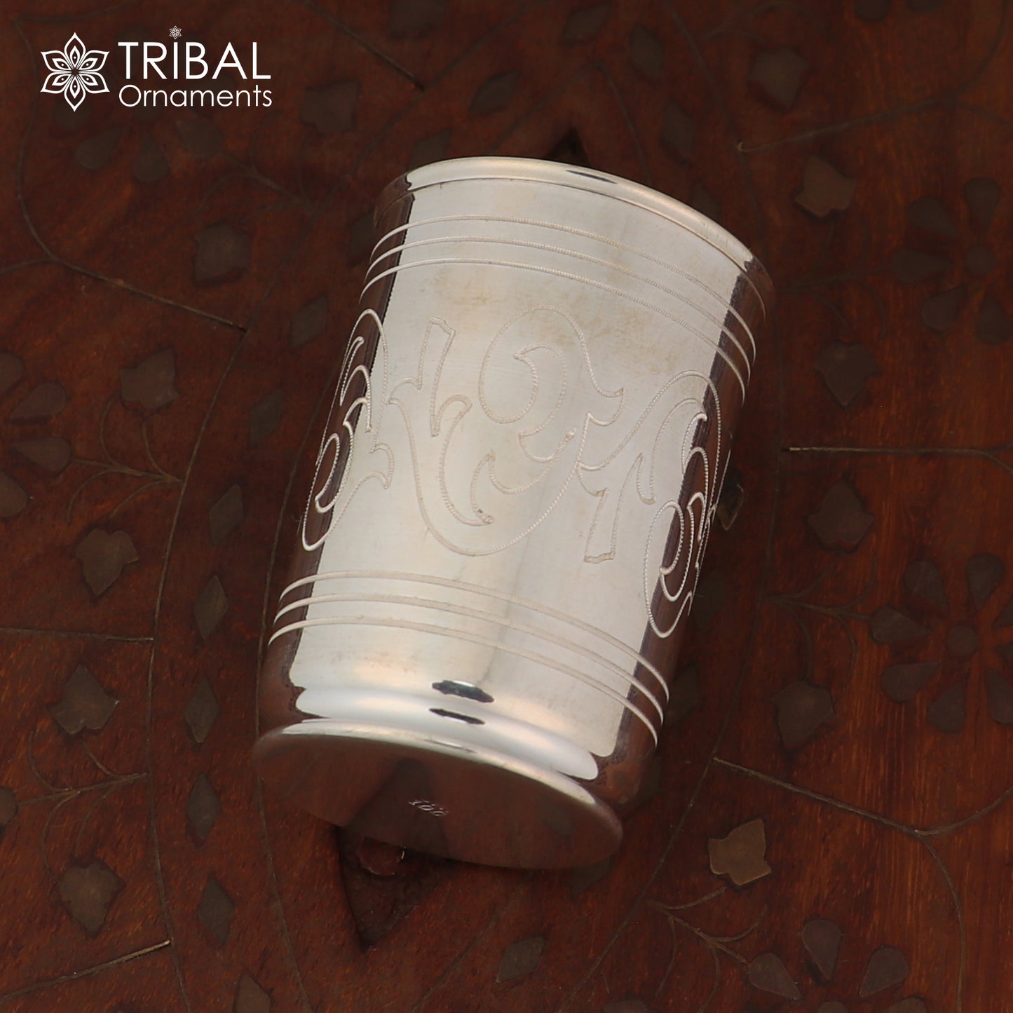 925 fine silver water milk cup tumbler, baby food flask, silver utensils sv323 - TRIBAL ORNAMENTS