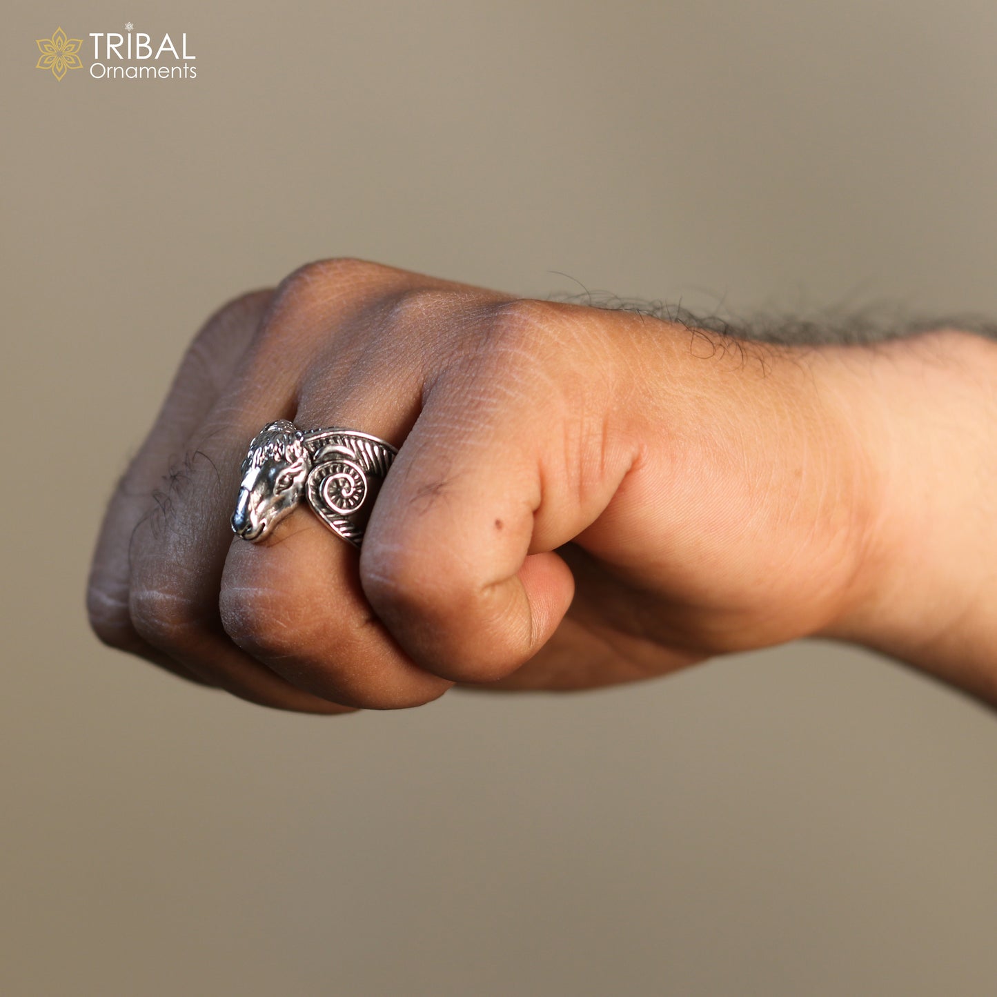 925 sterling silver aries zodiac design ring Jewelry sr766 - TRIBAL ORNAMENTS