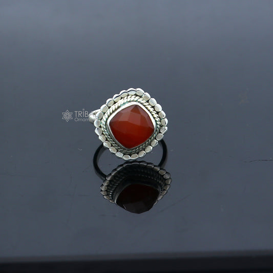 925 sterling silver carnelian ring Jewelry sr722 - TRIBAL ORNAMENTS