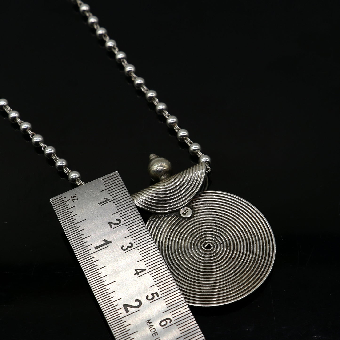925 sterling silver handmade 30"4mm beaded long necklace with unique design traditional cultural functional necklace jewelry Set684 - TRIBAL ORNAMENTS