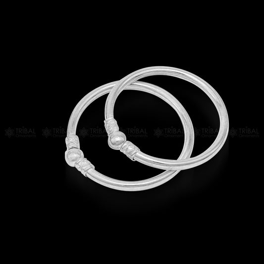 925 sterling silver handmade baby bangle bracelet kada, unisex customized jewelry nsk848 - TRIBAL ORNAMENTS