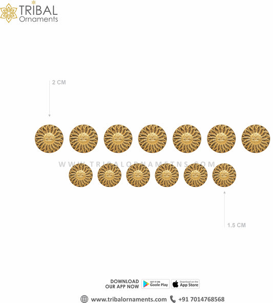 925 Sterling silver handmade gorgeous sun face design fancy buttons set of 13 pc for men's coat or suit, best jewelry for all occasions btn86 - TRIBAL ORNAMENTS
