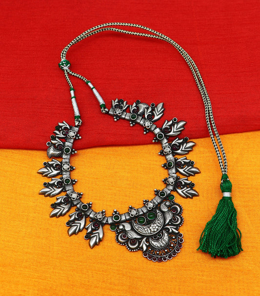 925 sterling silver handmade gorgeous vintage stylish designer necklace, wedding brides ustomized belly dance Guttapusalu necklace set236 - TRIBAL ORNAMENTS