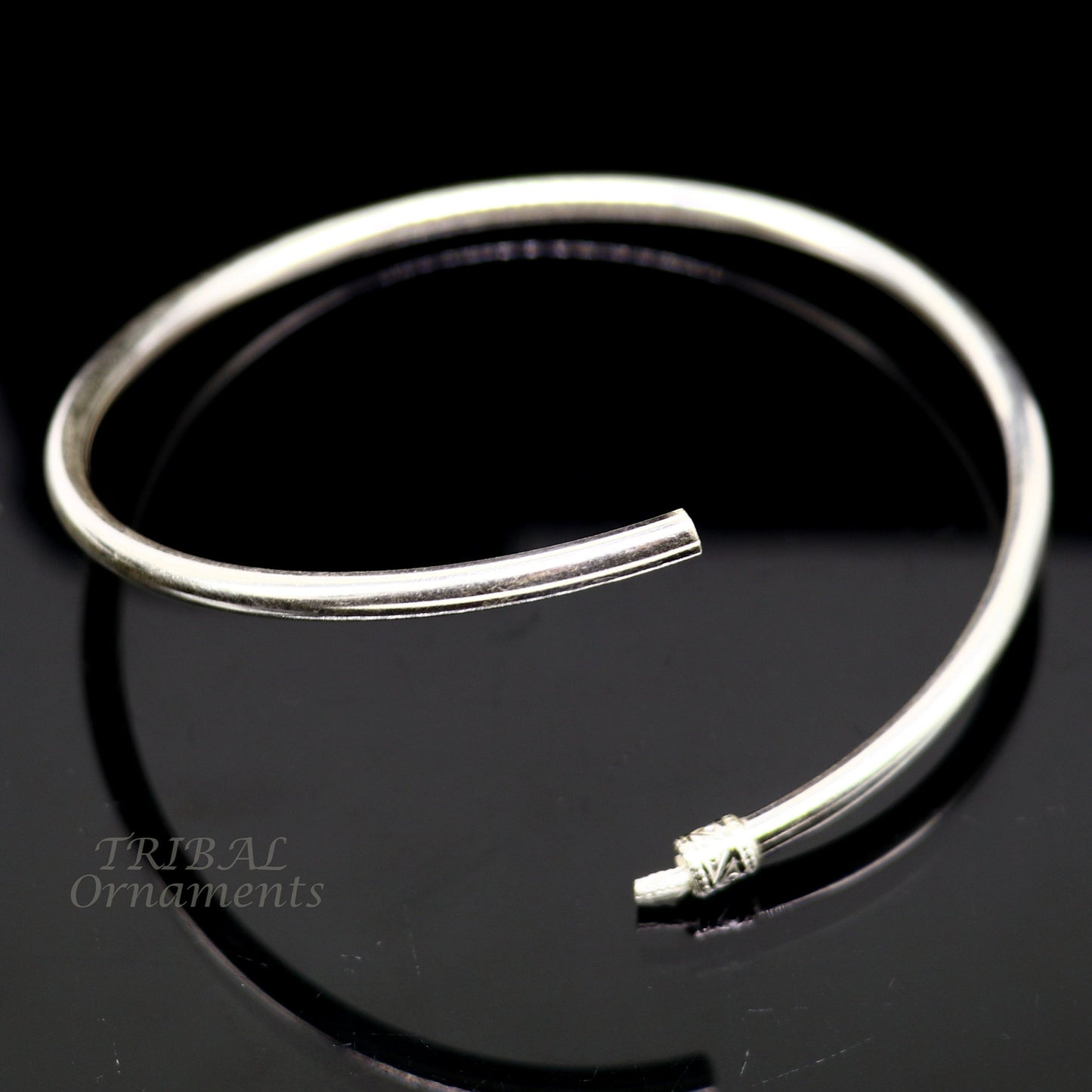 925 Sterling silver Handmade plain design indian traditional women's customized foot kada ankle kada bracelet tribal jewelry nsfk75 - TRIBAL ORNAMENTS