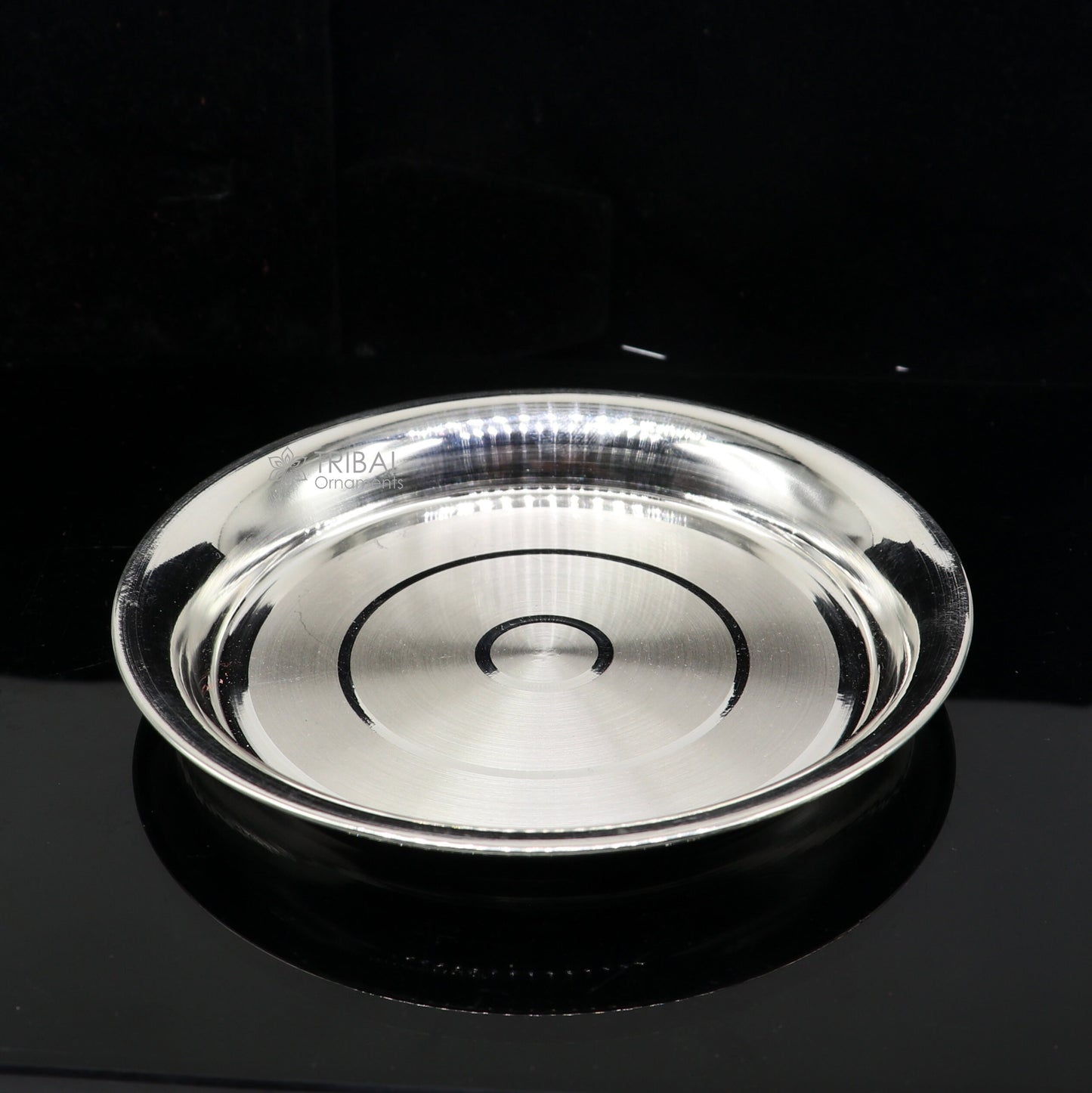 925 sterling silver handmade plate/ tray, best gifting baby food serving silver utensils, silver articles, puja utensils sv293 - TRIBAL ORNAMENTS