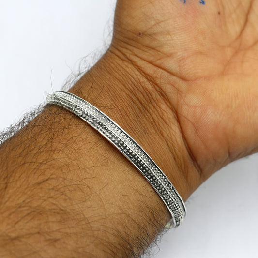 925 sterling silver handmade Punjabis shikha men's women's kada bracelet, amazing designer kada fashion delicate kada nsk819 - TRIBAL ORNAMENTS