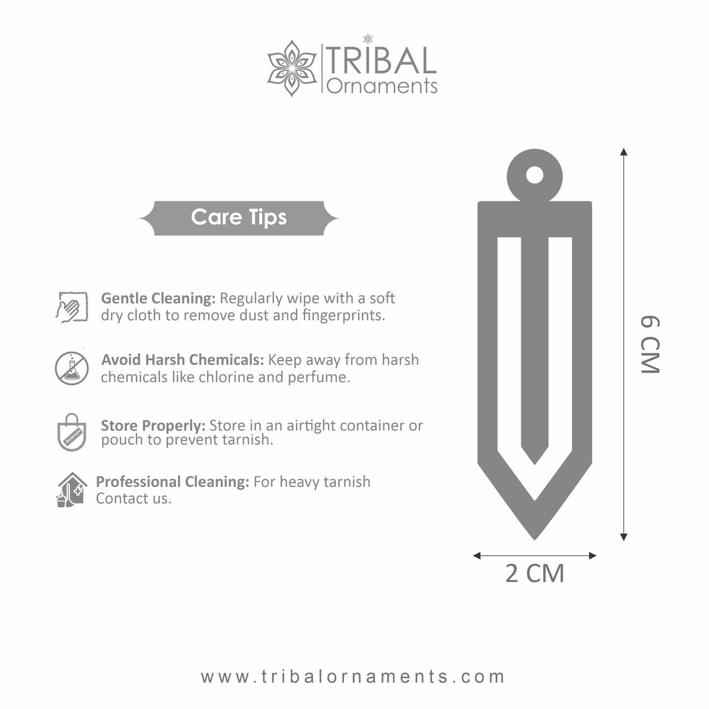 925 Sterling silver handmade silver stylish design bookmark customized jewellery su1331 - TRIBAL ORNAMENTS