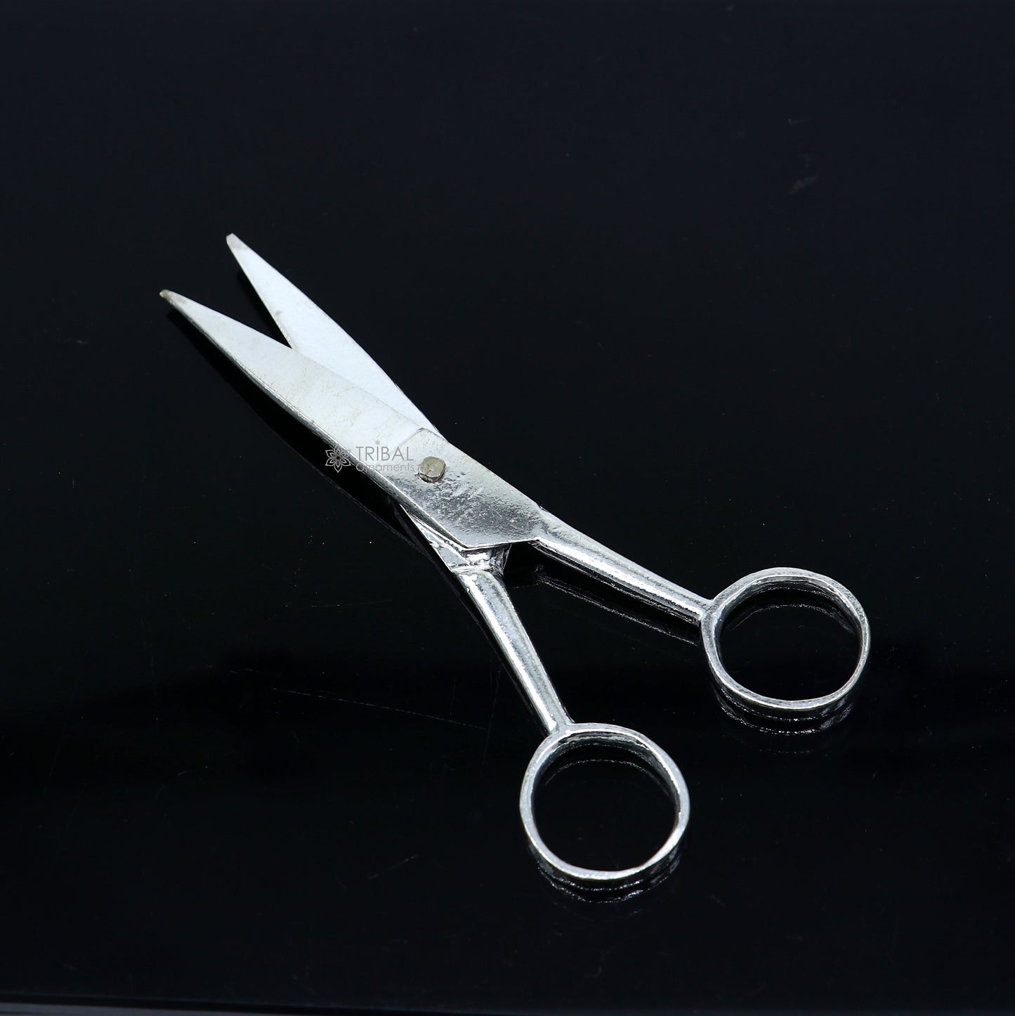 925 sterling silver handmade solid scissor, amazing unique silver tools for gifting to idols or puja articles su1307 - TRIBAL ORNAMENTS