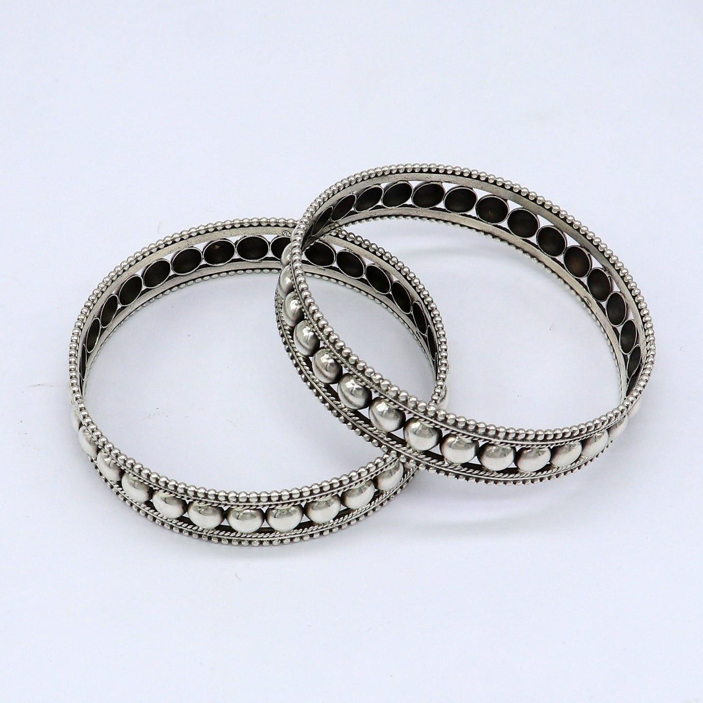 925 sterling silver handmade Vintage design bangle bracelet tribal ethnic jewelry nba421 - TRIBAL ORNAMENTS