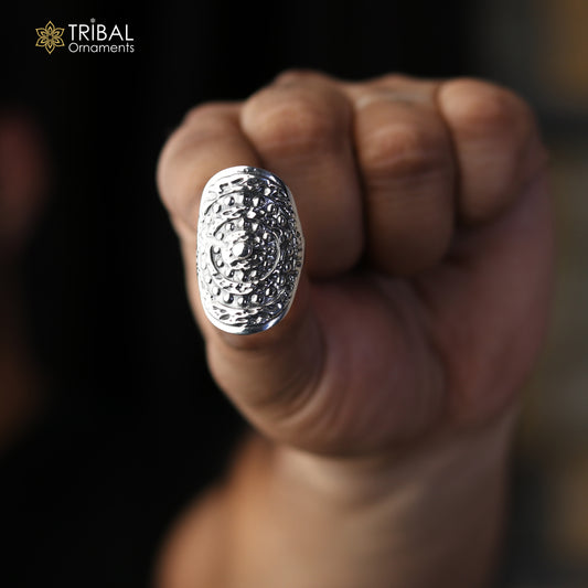 925 sterling silver heavy dome style ring men's Jewelry sr759 - TRIBAL ORNAMENTS