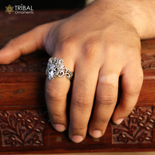 925 sterling silver heavy kingram design ring men's Jewelry sr764 - TRIBAL ORNAMENTS