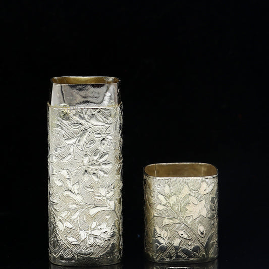 925 sterling silver lipstick case or holder Amazing handmade floral design lipsticks box, trinket box, best gifting article stb845 - TRIBAL ORNAMENTS