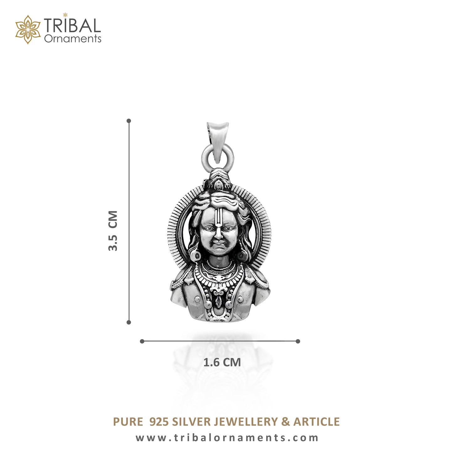 925 sterling silver lord Rama pendant, Ram lalla pendant nsp788 - TRIBAL ORNAMENTS