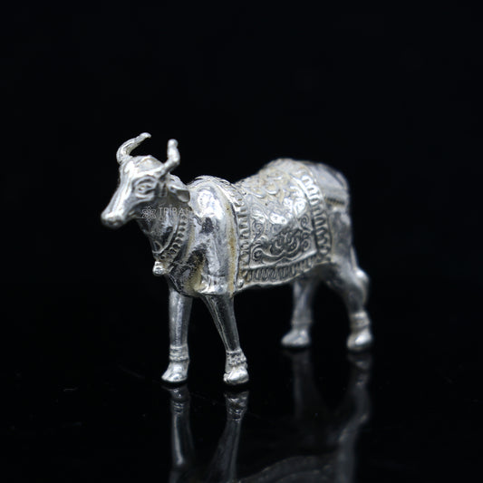 925 sterling silver solid cow for puja su1314 - TRIBAL ORNAMENTS