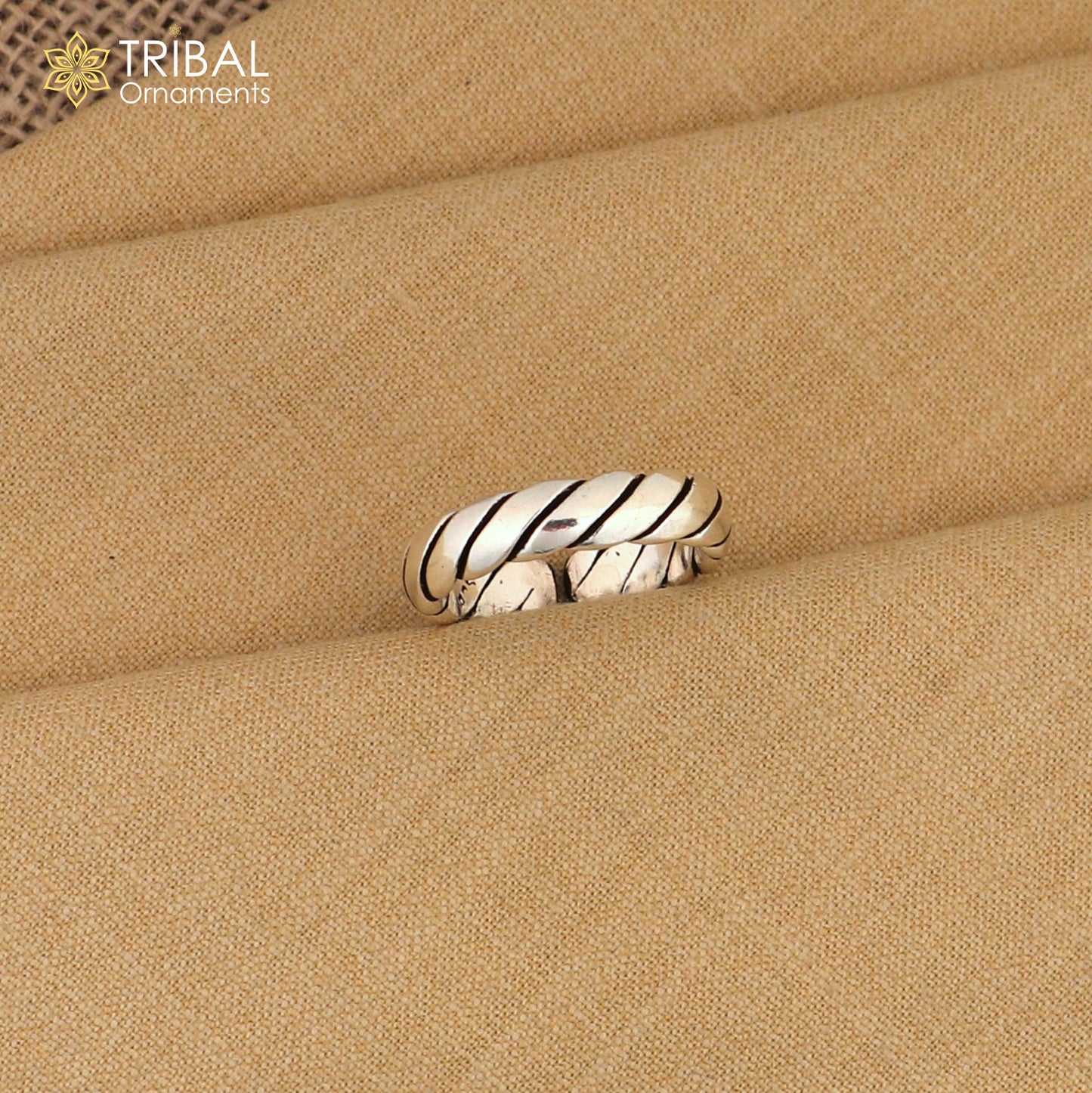 925 sterling silver twisted design stylish ring unisex Jewelry sr788 - TRIBAL ORNAMENTS