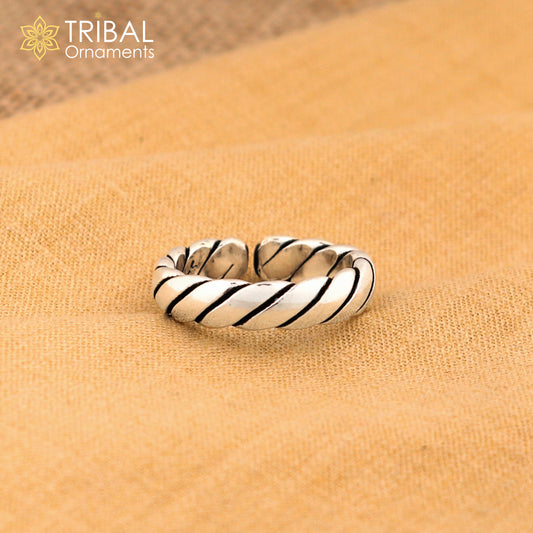925 sterling silver twisted design stylish ring unisex Jewelry sr788 - TRIBAL ORNAMENTS