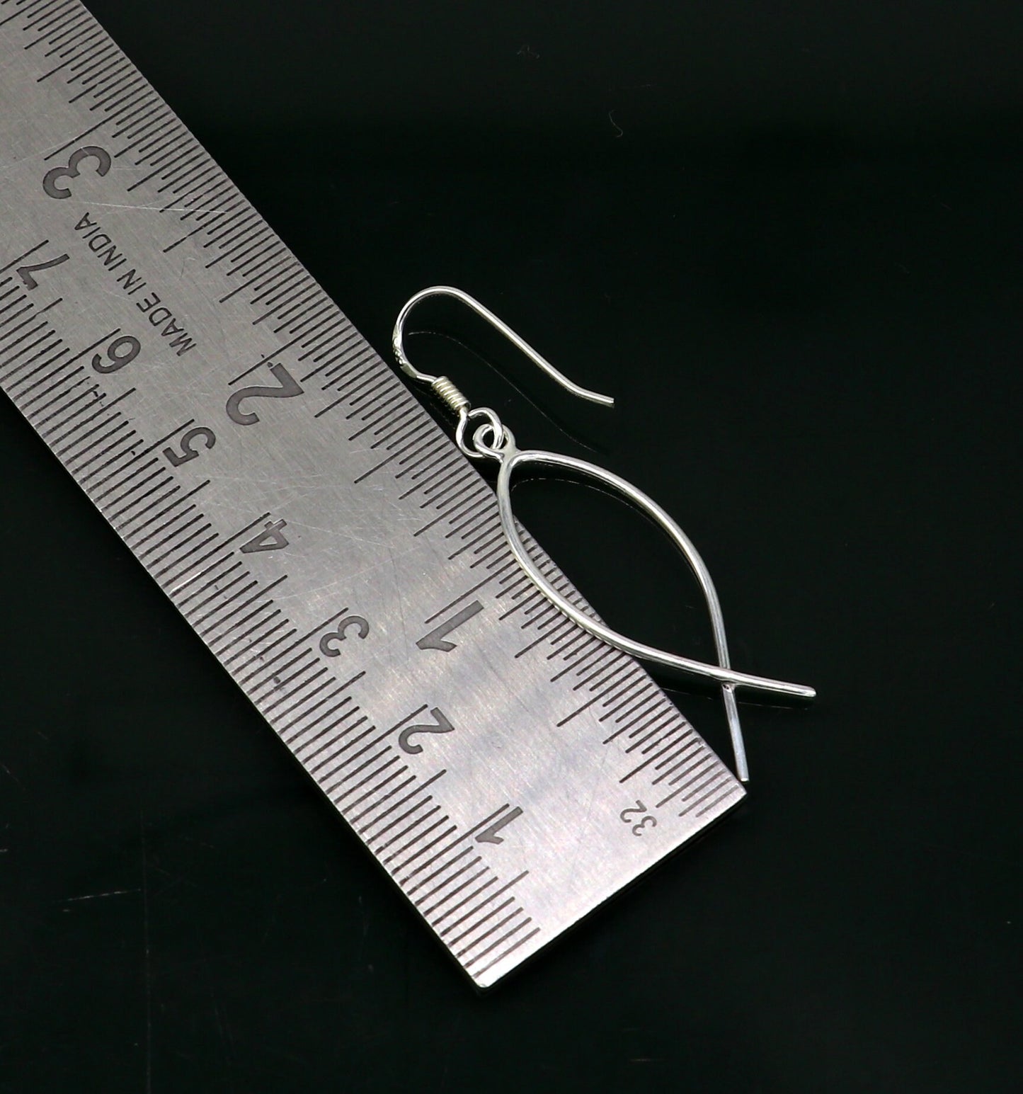 Fabulous Fish shape designer 925 sterling silver hoop earring, excellent light weight earring brides made customized gifting jewelry ear638 - TRIBAL ORNAMENTS