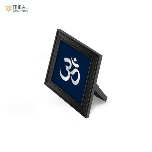 Om silver frame 925 sterling silver light weight gifting article sf30 - TRIBAL ORNAMENTS