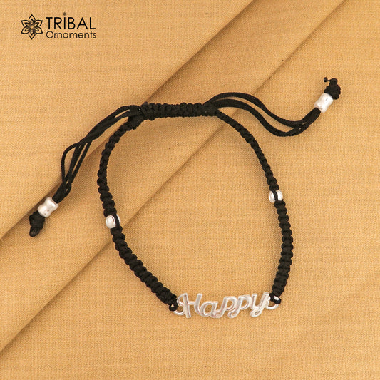 Silver thread stylish anklet silver dhaga payal ank739 - TRIBAL ORNAMENTS