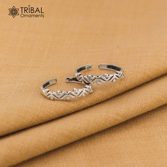 Unique design handcrafted 925 solid sterling silver toe ring, best brides personalized jewelry, wedding ethnic jewelry ytr20 - TRIBAL ORNAMENTS