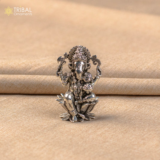 Combo Laxmi and Ganesha 925 Sterling silver handmade customized Hindu idols statue, puja article figurine, home décor puja Articles art27 - TRIBAL ORNAMENTS