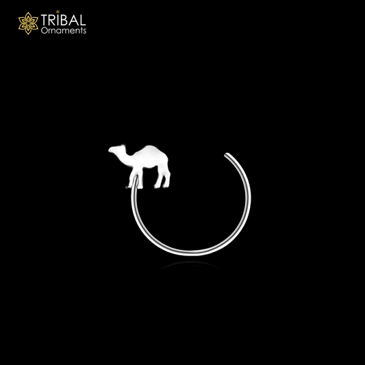 925 sterling silver camel design nose pin u band tribal jewelry np80 - TRIBAL ORNAMENTS