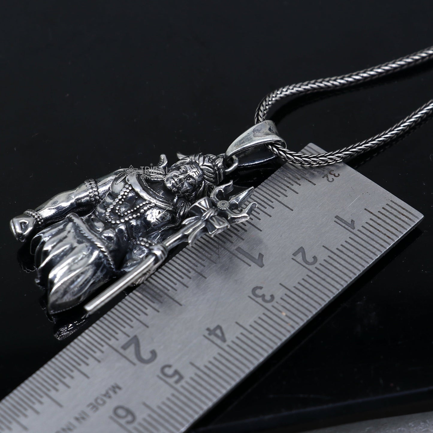925 sterling silver divine Lord shiva MAHAKAL pendant, silver unique god pendant necklace jewelry NSP869 - TRIBAL ORNAMENTS