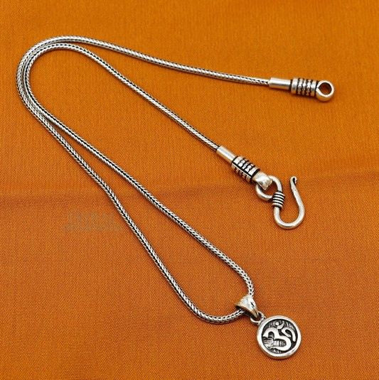 925 sterling silver 'Aum' OM pendant, stylish good luck jewelry ssp1694