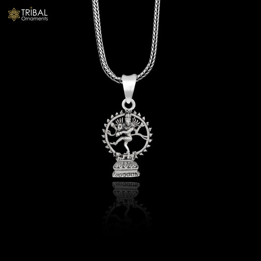 925 sterling silver handmade vintage Idol shiva Nataraaj pendant, amazing stylish unisex pendant locket personalized jewelry ssp487 - TRIBAL ORNAMENTS