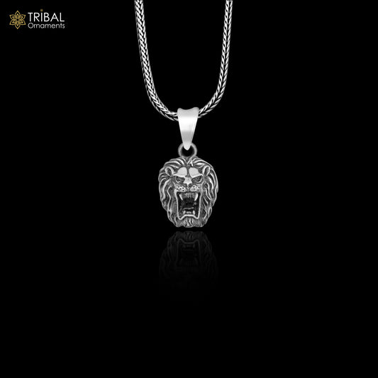 925 sterling silver lion king Pendant with chain tribal jewellery nsp1024 - TRIBAL ORNAMENTS