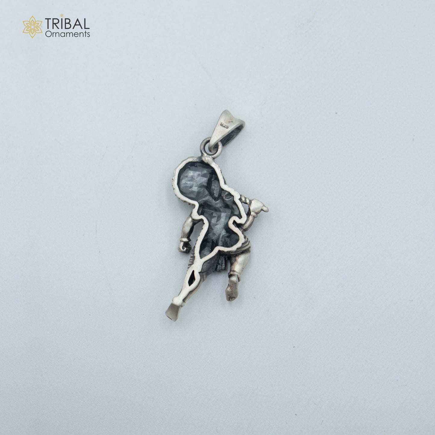 925 sterling silver lord Hanuman ji divine Pendant with chain tribal jewellery nsp1014 - TRIBAL ORNAMENTS