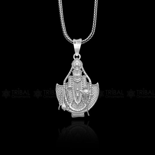 925 sterling silver Lord Krishna/ SAWALIYA ji/ SANWARIYA JI, amazing divine pendant locket tribal jewelry nsp806 - TRIBAL ORNAMENTS