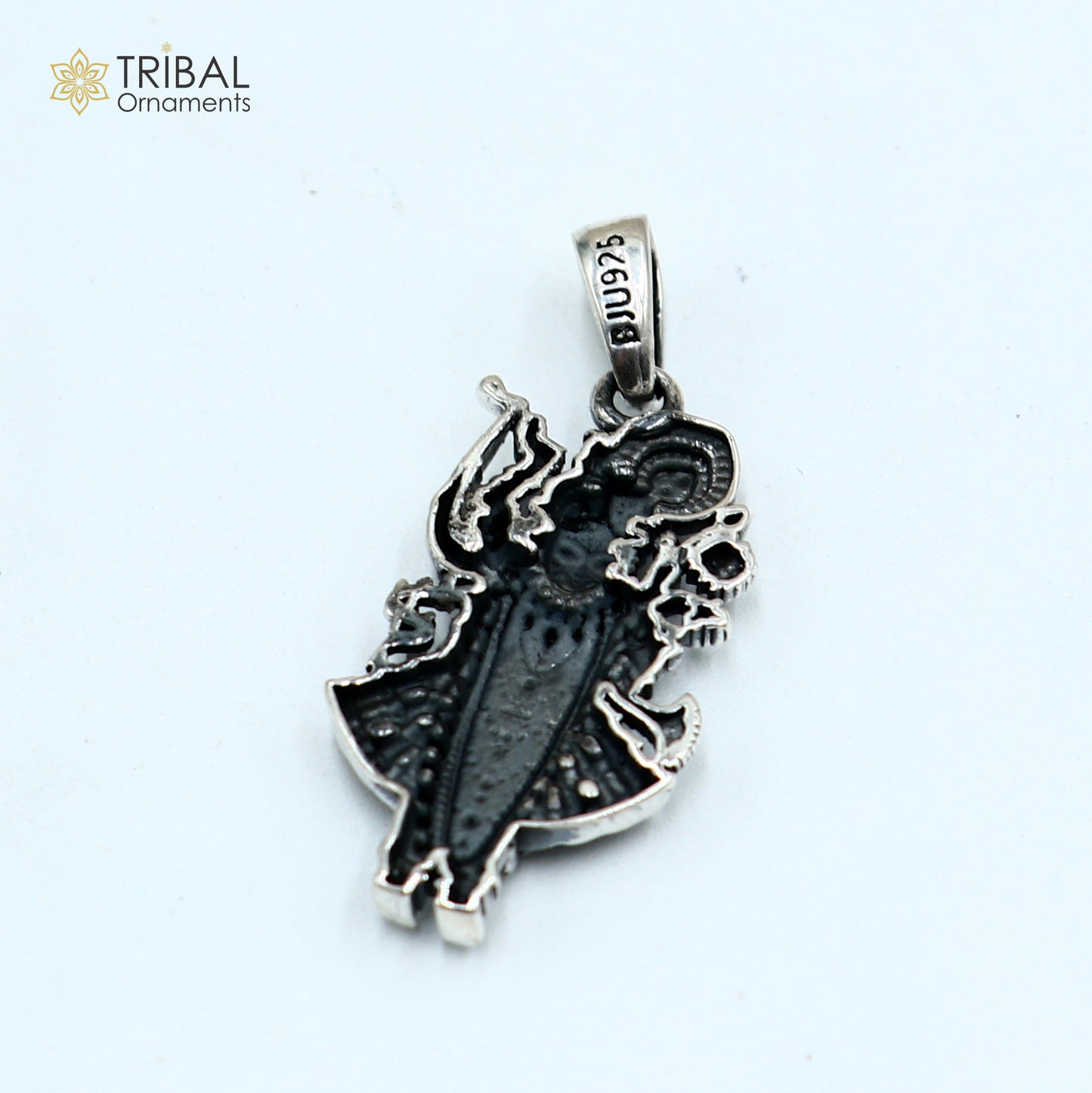 925 sterling silver Shree nath ji ( krishna ) Pendant with chain tribal jewellery nsp1049 - TRIBAL ORNAMENTS