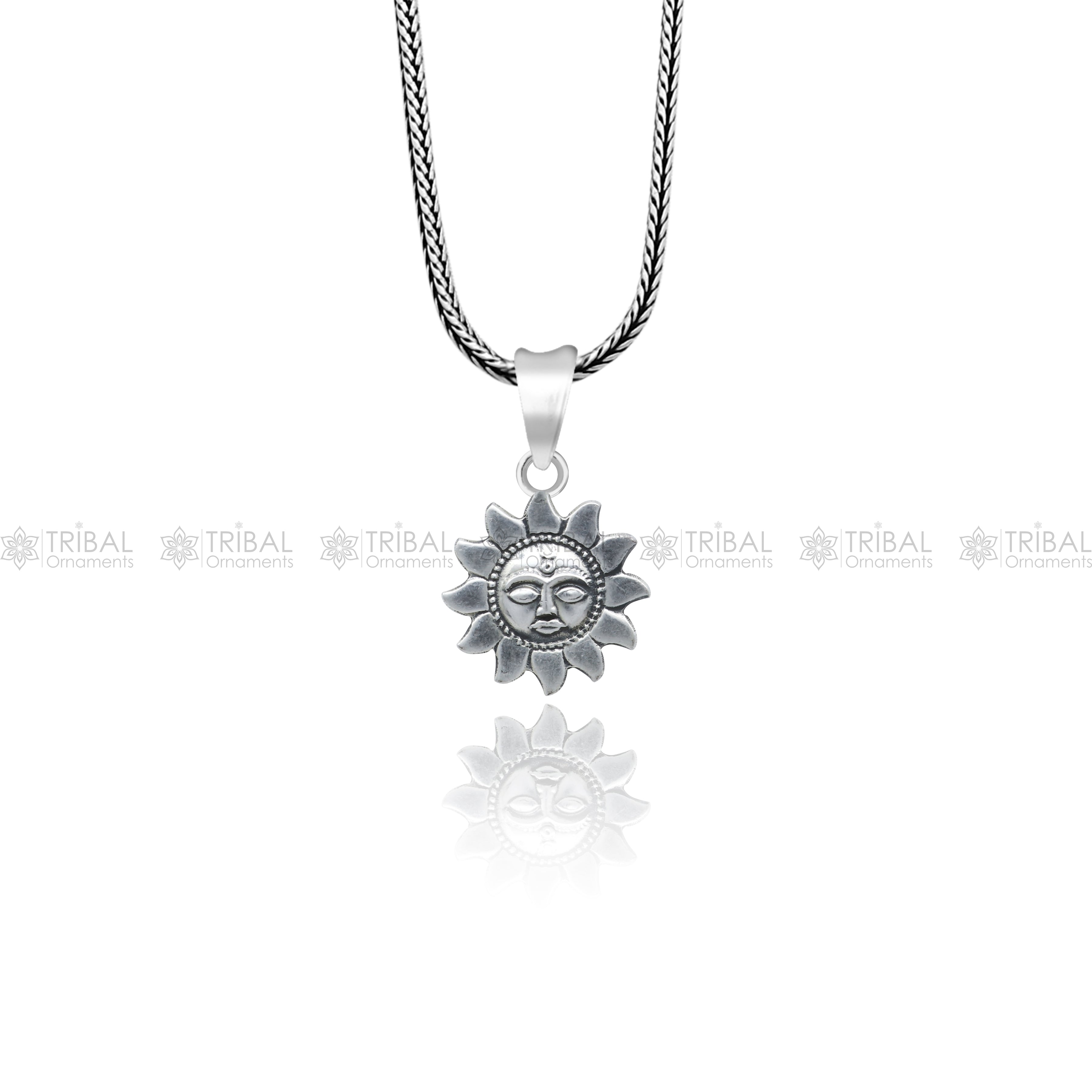 925 Sterling silver Sun (surya) pendant nsp930 | TRIBAL ORNAMENTS