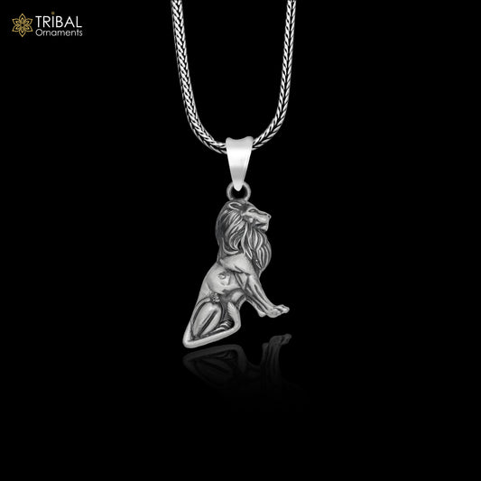 925 sterling silver the lion king Pendant with chain tribal jewellery nsp1026 - TRIBAL ORNAMENTS